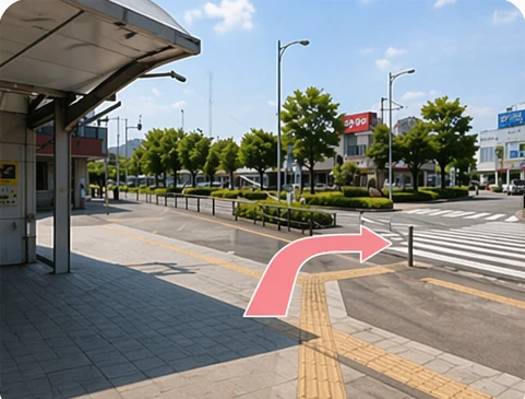 アクセス写真1 最寄り駅からの道順イメージ