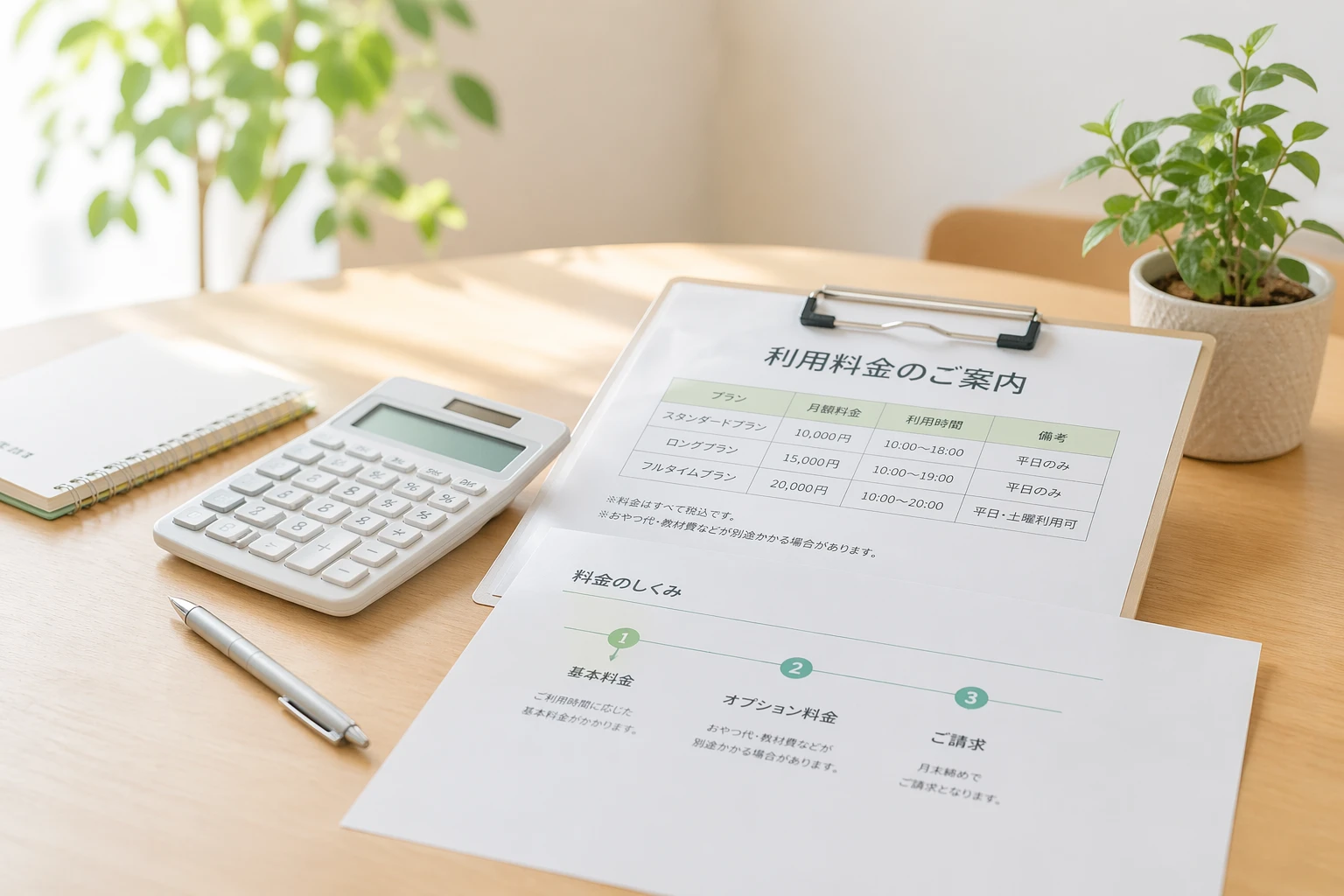 料金・利用時間ページのイメージ